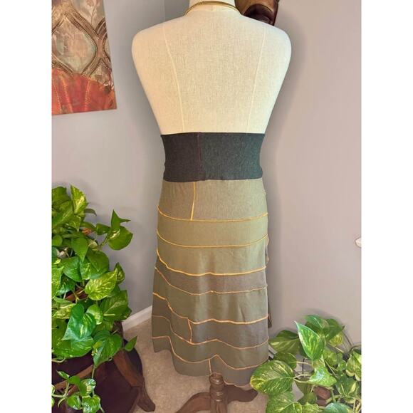 Handmade Upcycled Cotton Patchwork Serged skirt by Jeorjia Shea - Picture 6 of 7